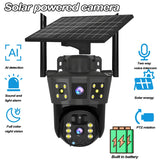 Cámara de seguridad para el Hogar inalambrica con energía solar, alarma de movimiento PIR, almacenamiento en la nube, audio bidireccional