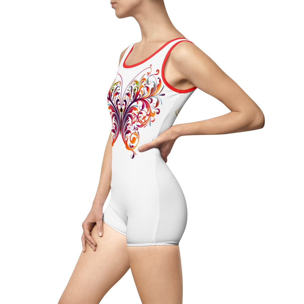Women's Vintage Butterfly & Dragon Swimsuit