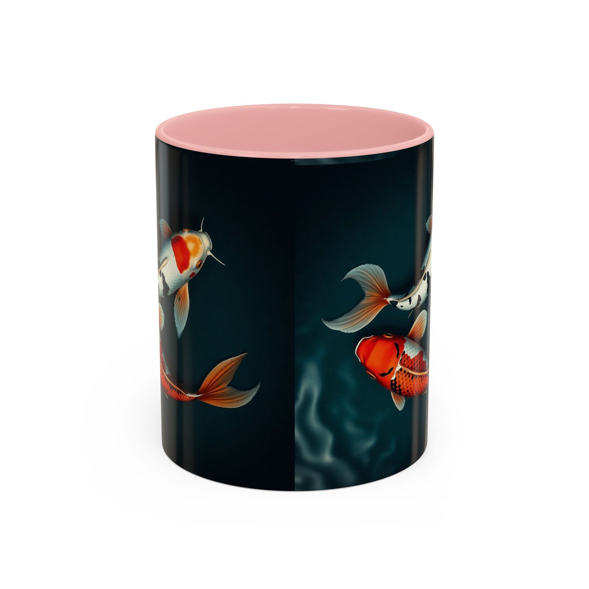 Koi Fish Accent Coffee Mug, Artistic Drinkware, Tea Lover Gift, Unique Home Decor, Birthday Present, Zen Coffee Cup