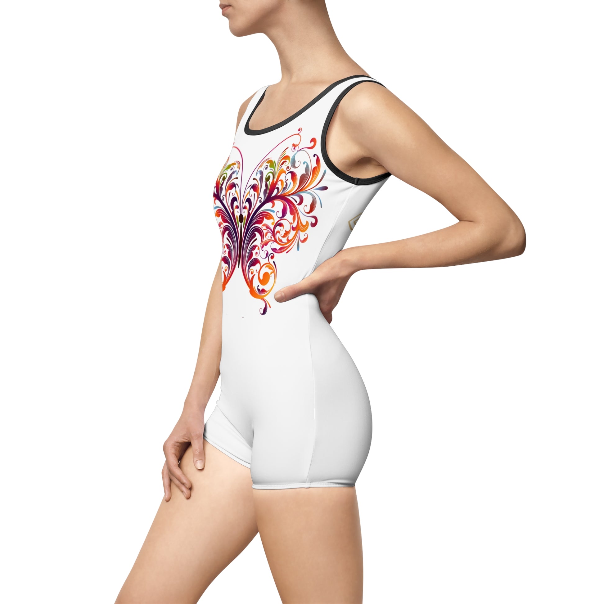 Women's Vintage Butterfly & Dragon Swimsuit