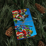 Christmas Frog Wrapping Paper – Festive Holiday Gift Wrap with Snowflakes
