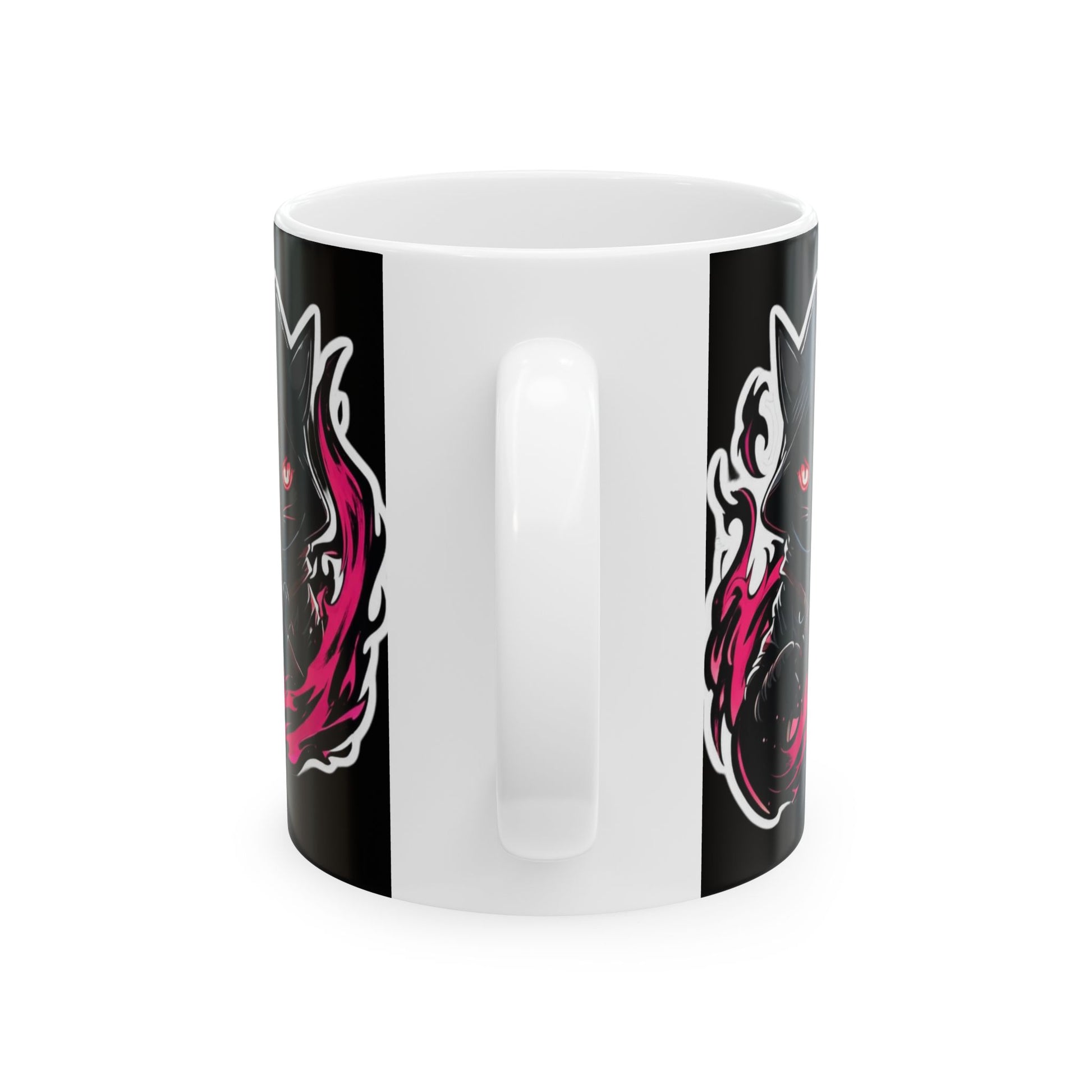 Mystical Cat Mug - Enchanting Ceramic Coffee Cup, Gift for Cat Lovers, Halloween Decor, Black Cat Lover's Mug, Witchy Homeware