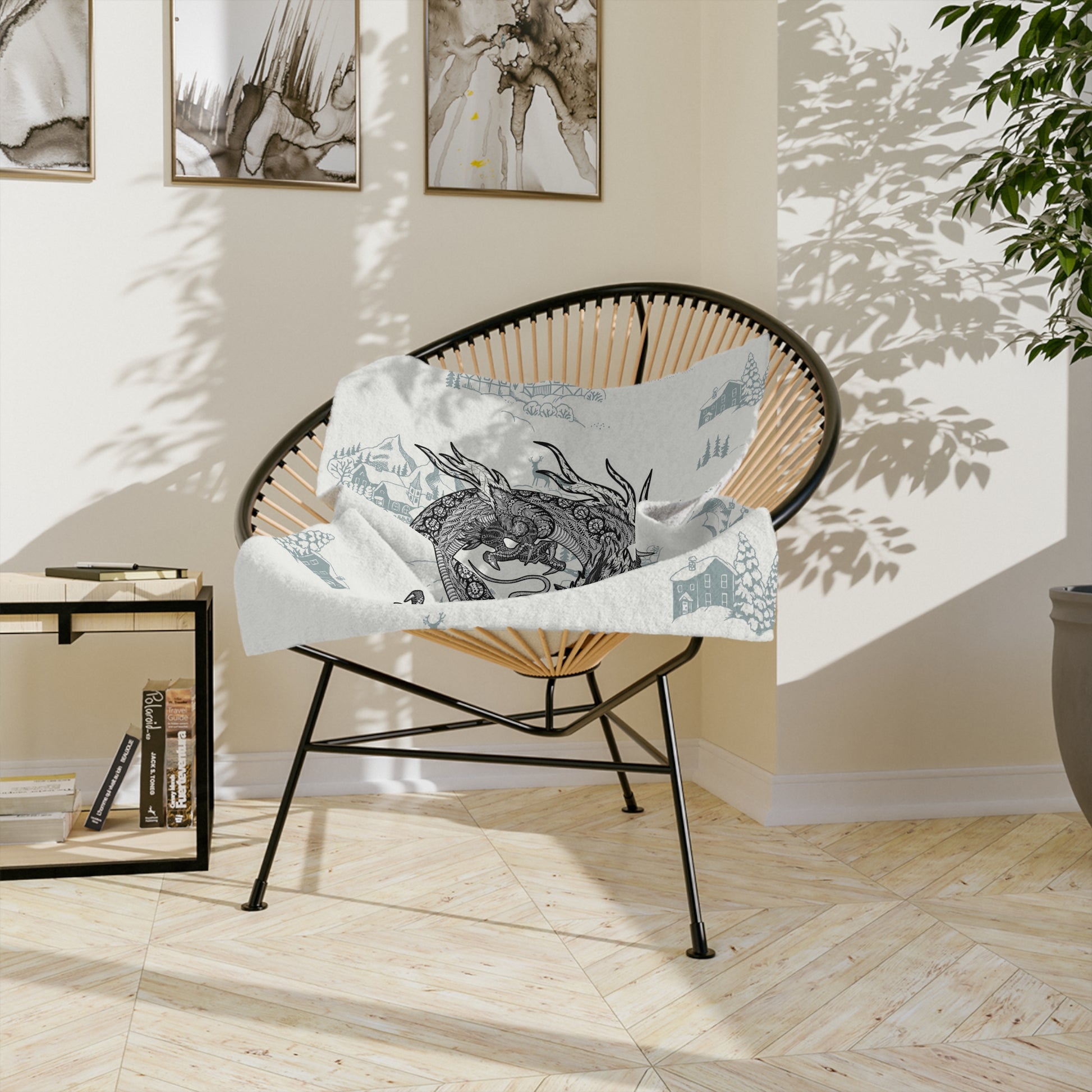 Dragon Print Velveteen Microfiber Blanket - Cozy Throw for Home Decor, Gift for Dragon Lovers, Soft Blanket for All Seasons, Perfect [...]