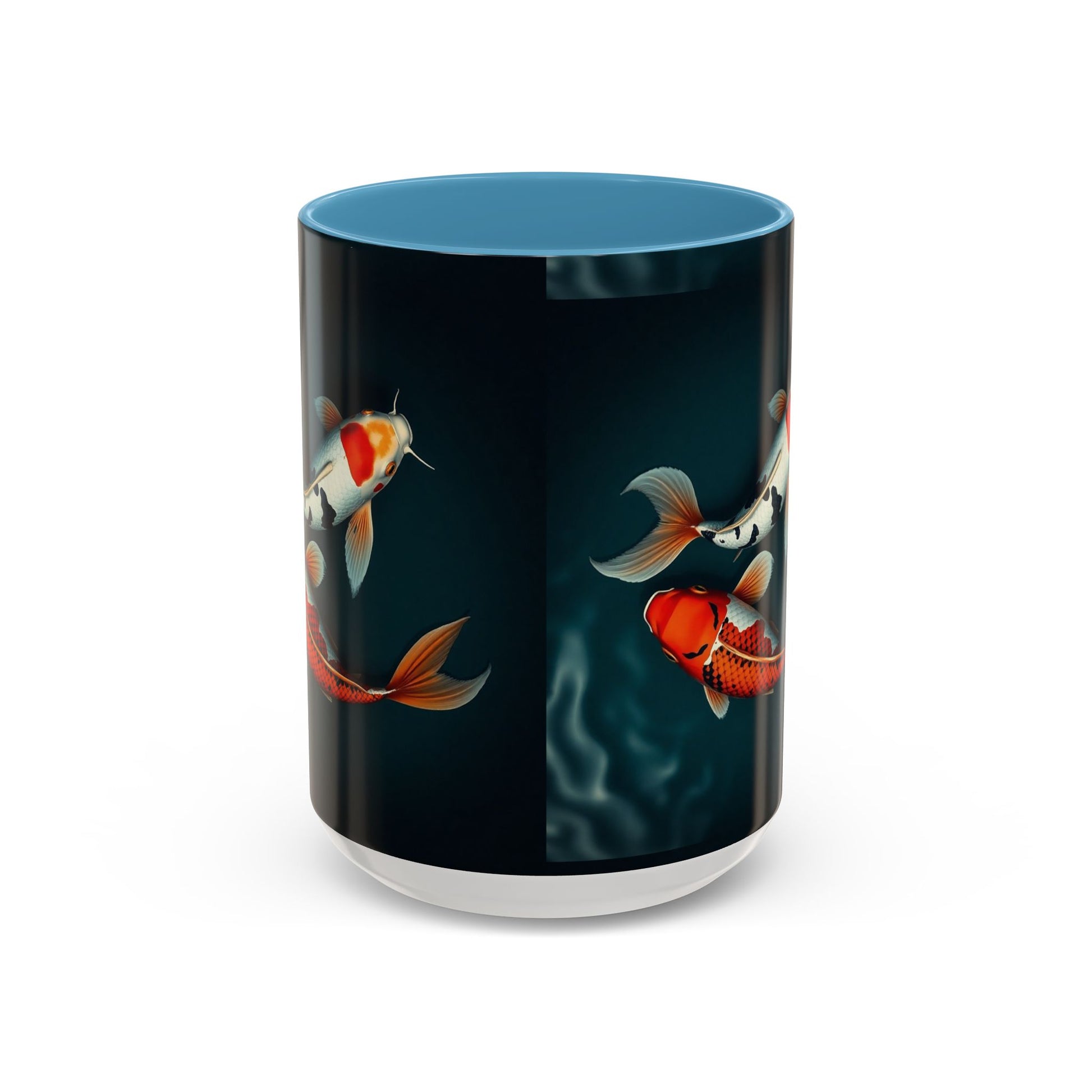 Koi Fish Accent Coffee Mug, Artistic Drinkware, Tea Lover Gift, Unique Home Decor, Birthday Present, Zen Coffee Cup