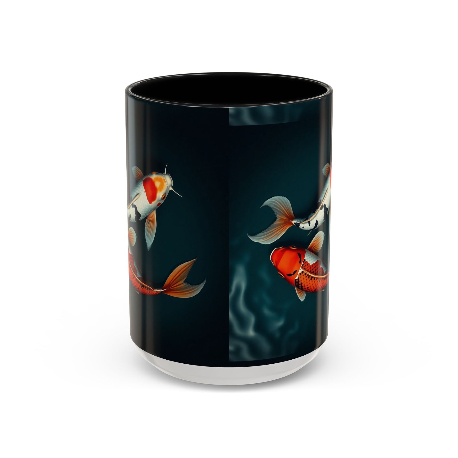 Koi Fish Accent Coffee Mug, Artistic Drinkware, Tea Lover Gift, Unique Home Decor, Birthday Present, Zen Coffee Cup