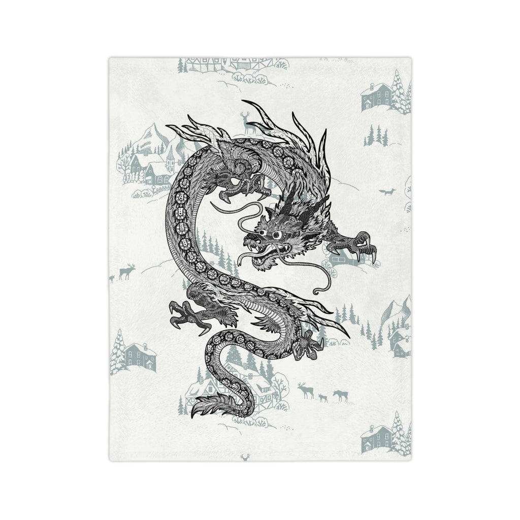 Dragon Print Velveteen Microfiber Blanket - Cozy Throw for Home Decor, Gift for Dragon Lovers, Soft Blanket for All Seasons, Perfect [...]