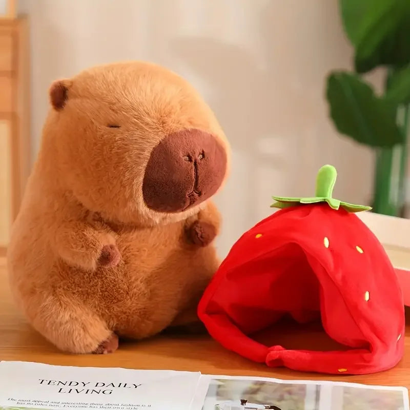 23cm soft, fluffy, and kawaii capybara plush, perfect for giving as a gift for Christmas, Thanksgiving, and Children's Day.