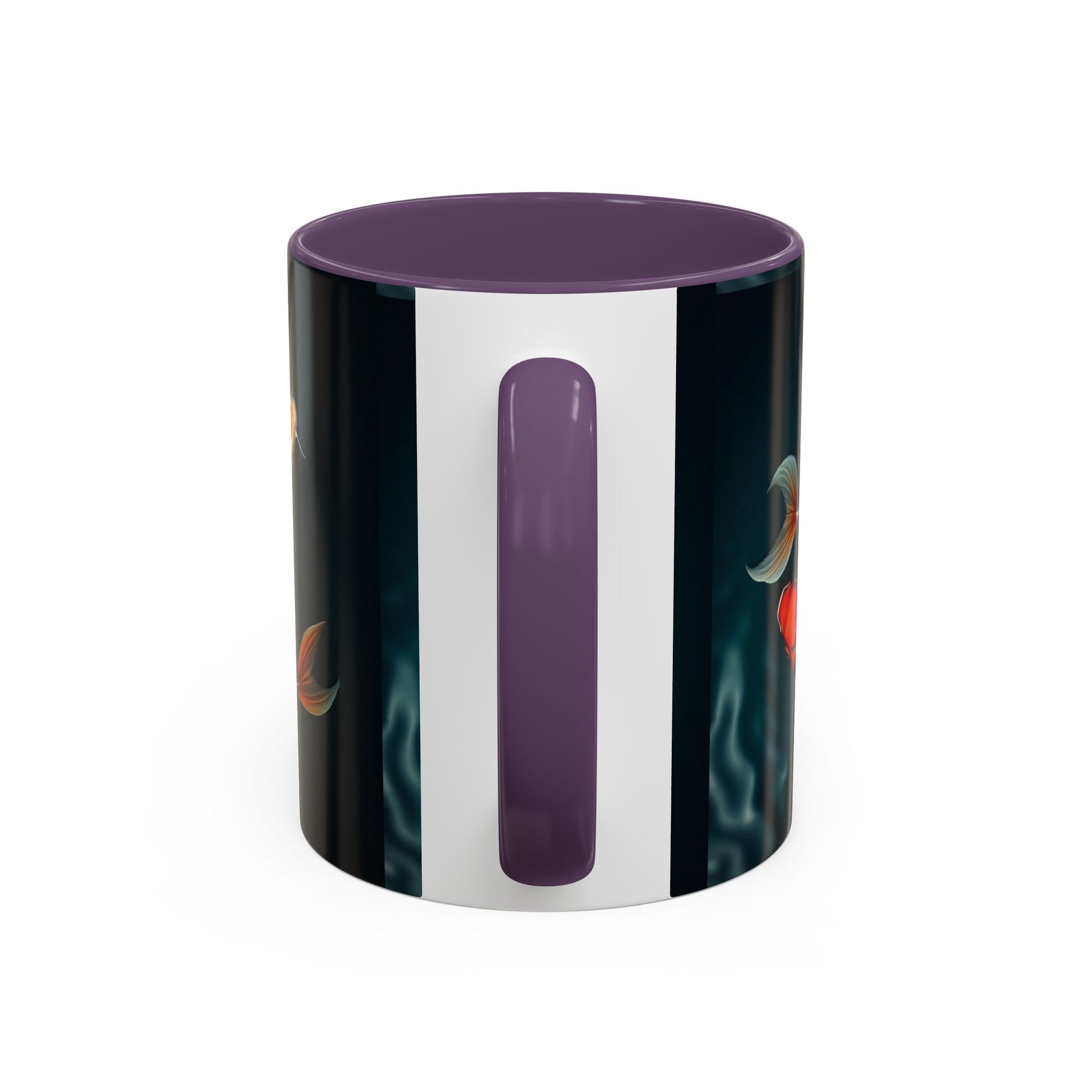 Koi Fish Accent Coffee Mug, Artistic Drinkware, Tea Lover Gift, Unique Home Decor, Birthday Present, Zen Coffee Cup