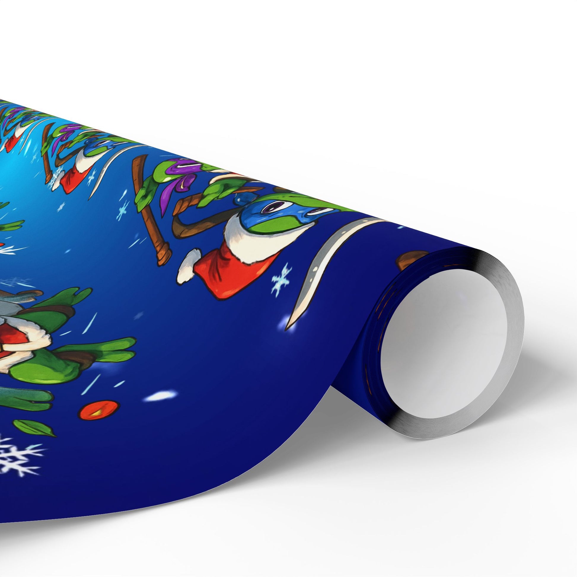 Christmas Frog Wrapping Paper – Festive Holiday Gift Wrap with Snowflakes
