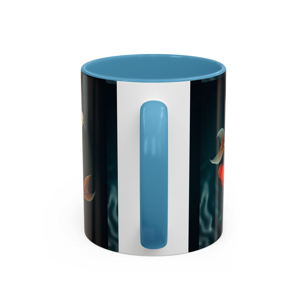 Koi Fish Accent Coffee Mug, Artistic Drinkware, Tea Lover Gift, Unique Home Decor, Birthday Present, Zen Coffee Cup