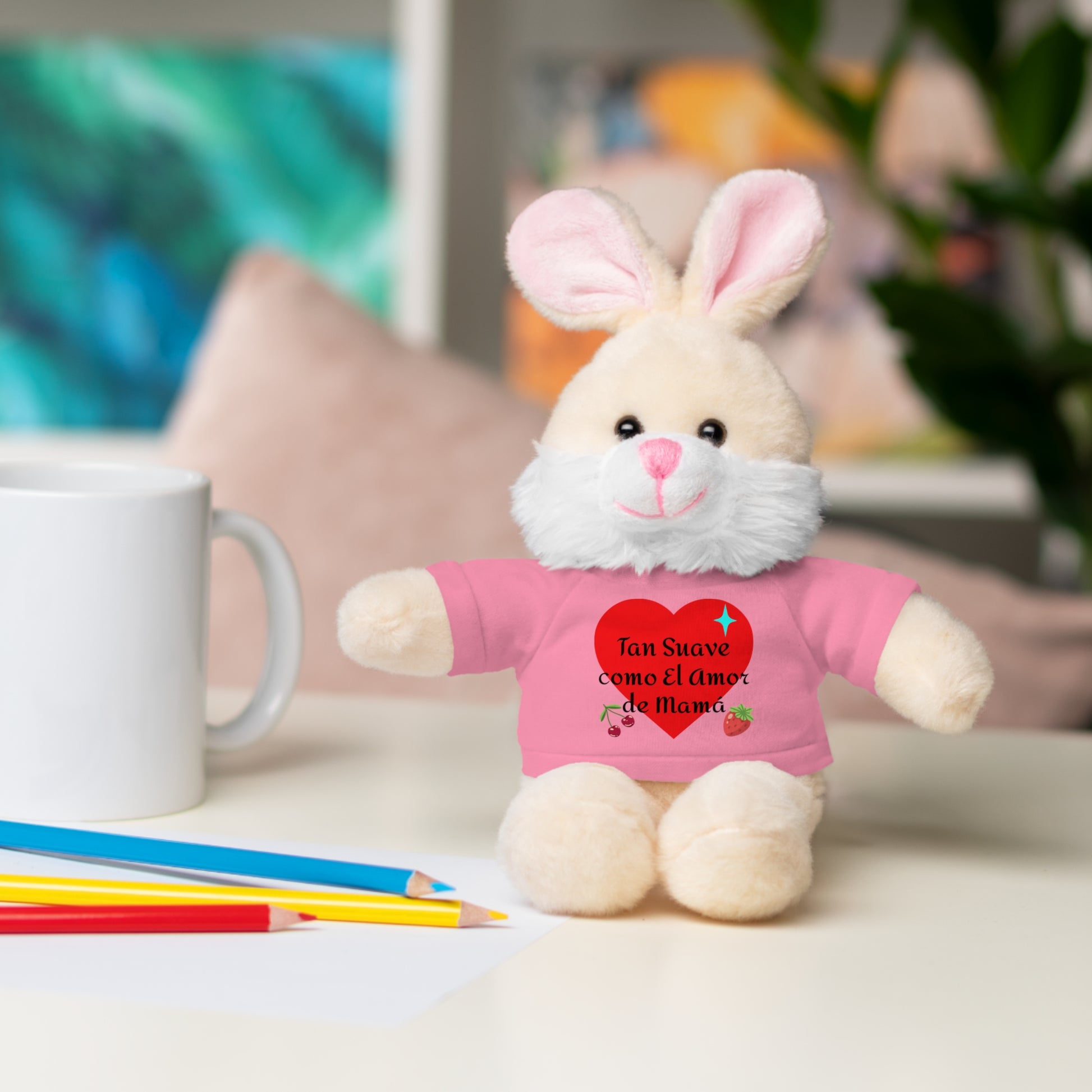 Heartfelt Stuffed Animals with Tee | Cute Gift for Kids, Baby Shower, Birthdays, Valentine's Day, Personalized Plush Toy