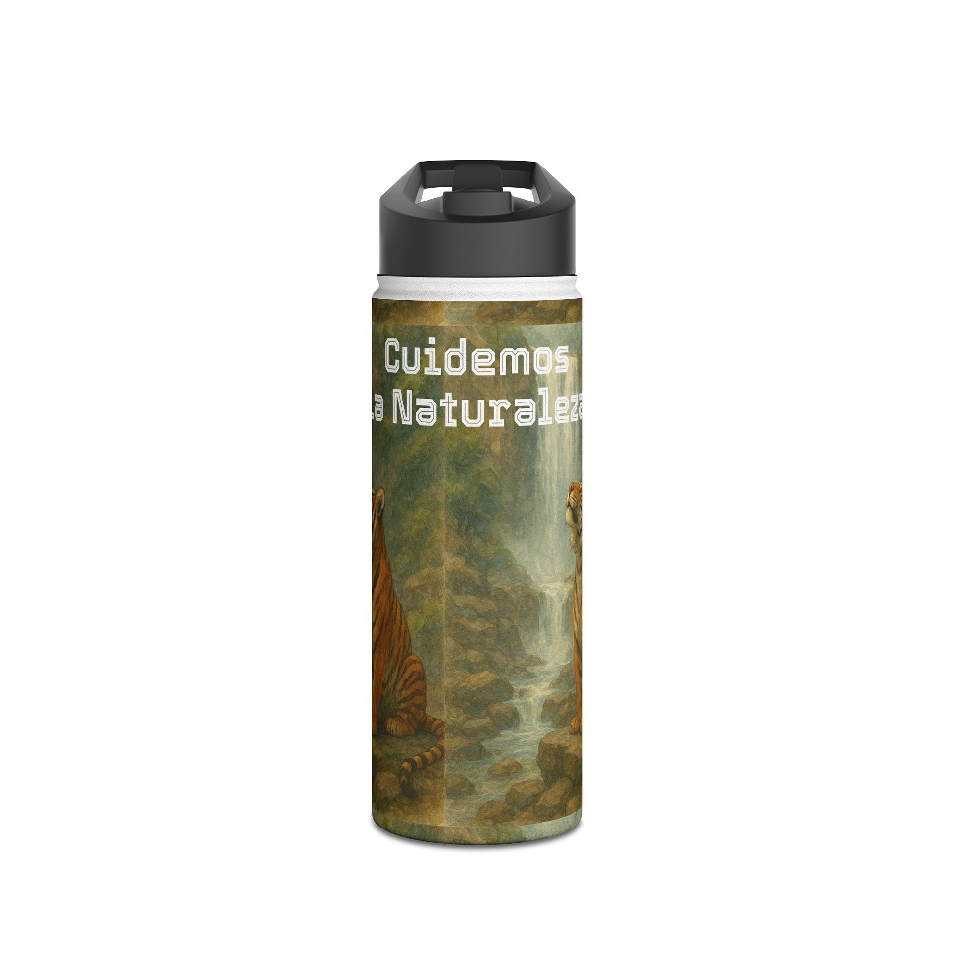 Nature-Inspired Stainless Steel Water Bottle - Eco-Friendly Hiking Gear, Environmental Gift, Travel Companion, Outdoor Hydration