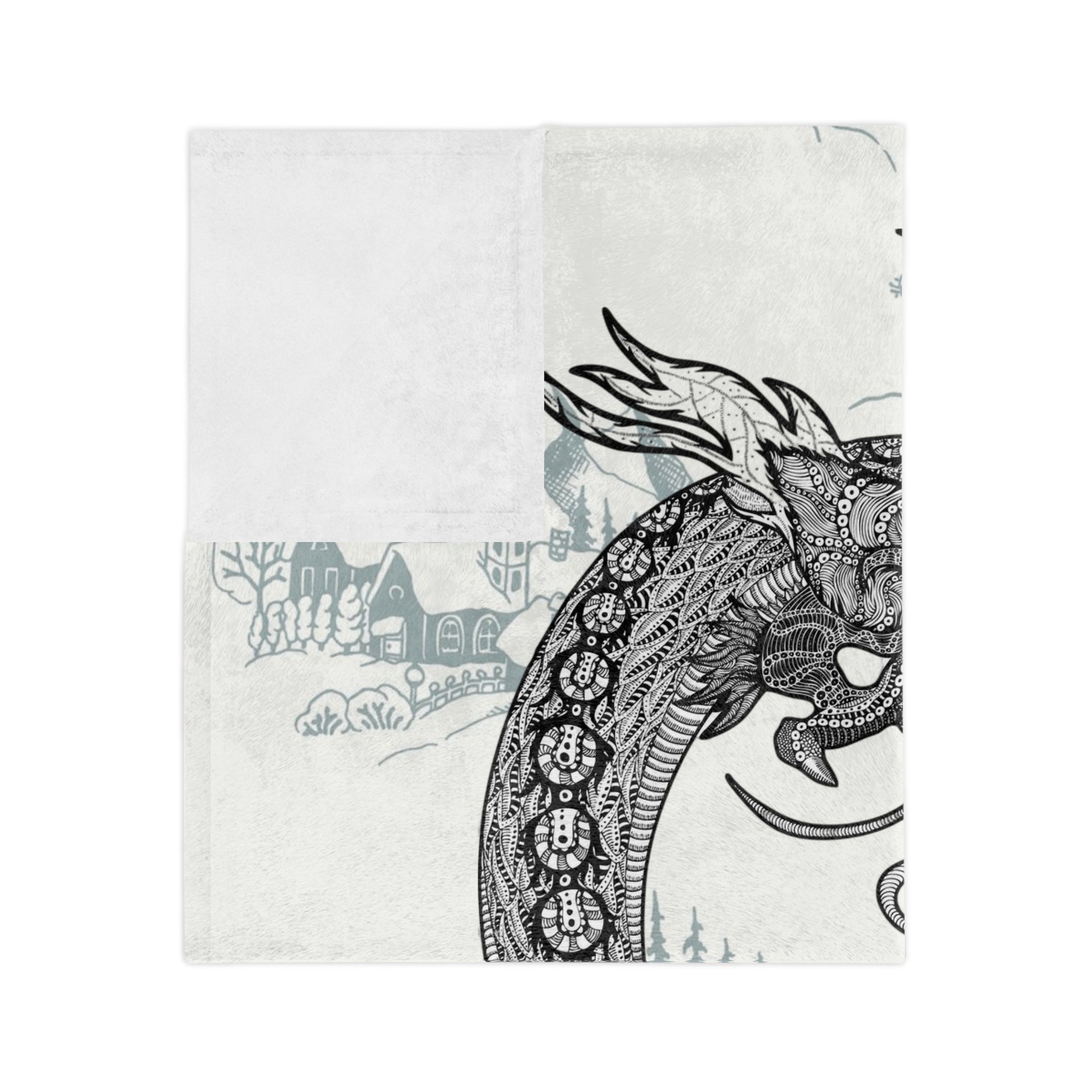 Dragon Print Velveteen Microfiber Blanket - Cozy Throw for Home Decor, Gift for Dragon Lovers, Soft Blanket for All Seasons, Perfect [...]