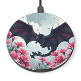 Fantasy Dragon Wireless Charger with Floral Design
