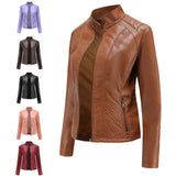 Jacket European And American Trend Thin Coat Long Sleeve Motorcycle Jacket Women