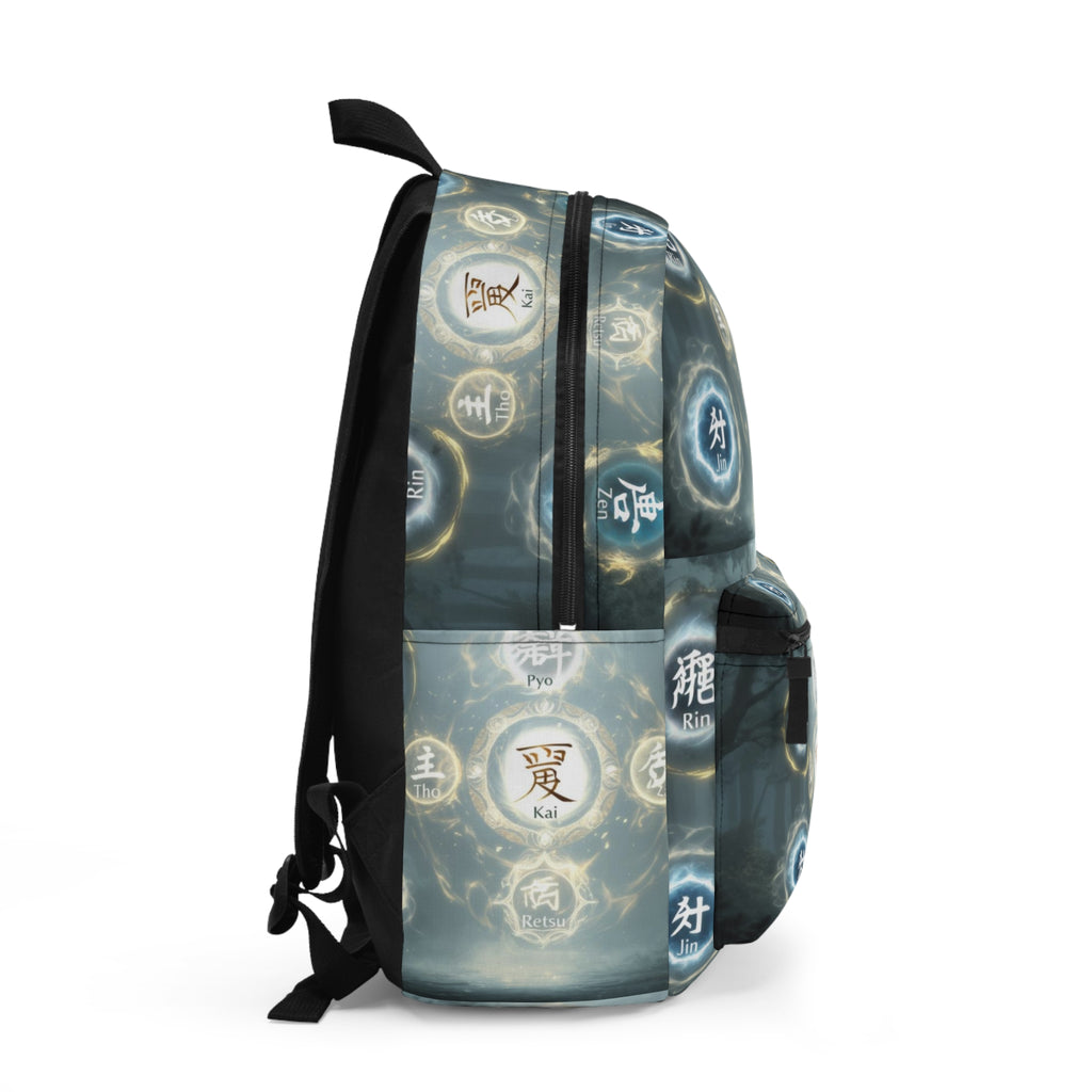Zen Symbols Backpack, Stylish Daypack for School, Travel or Yoga, Perfect Gift for Meditation and Art Lovers, Unique Design Backpack