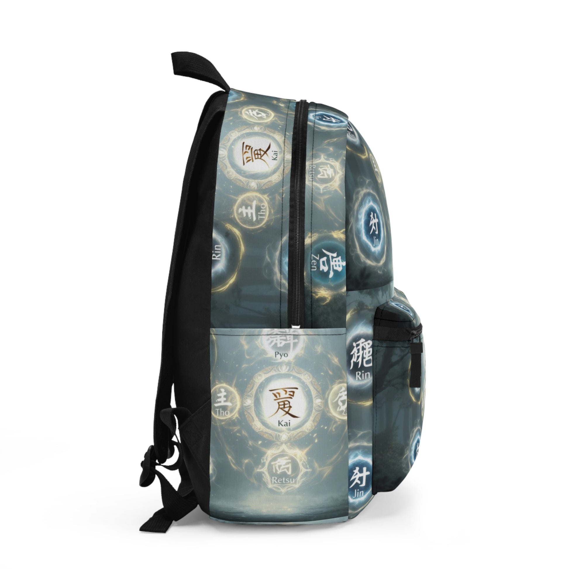 Zen Symbols Backpack, Stylish Daypack for School, Travel or Yoga, Perfect Gift for Meditation and Art Lovers, Unique Design Backpack