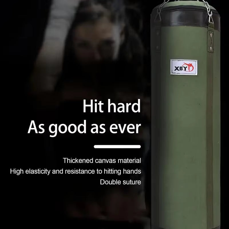 Punching bag, made of super-tough 60/80/100 cm Oxford military fabric, with sponge, for indoor and outdoor hanging, with chain.