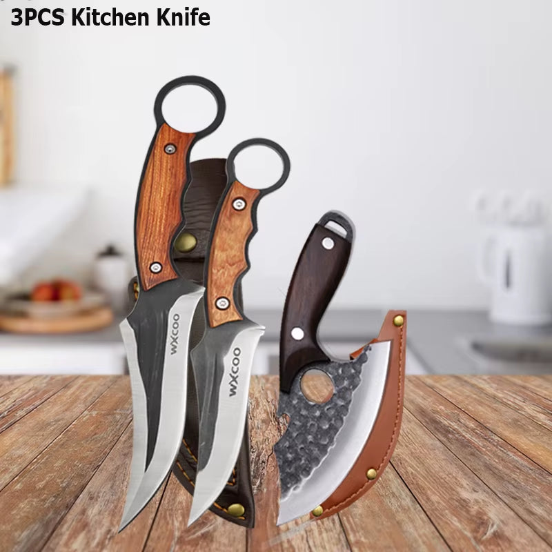 WXCOO brand multipurpose handmade knife set for professional chefs