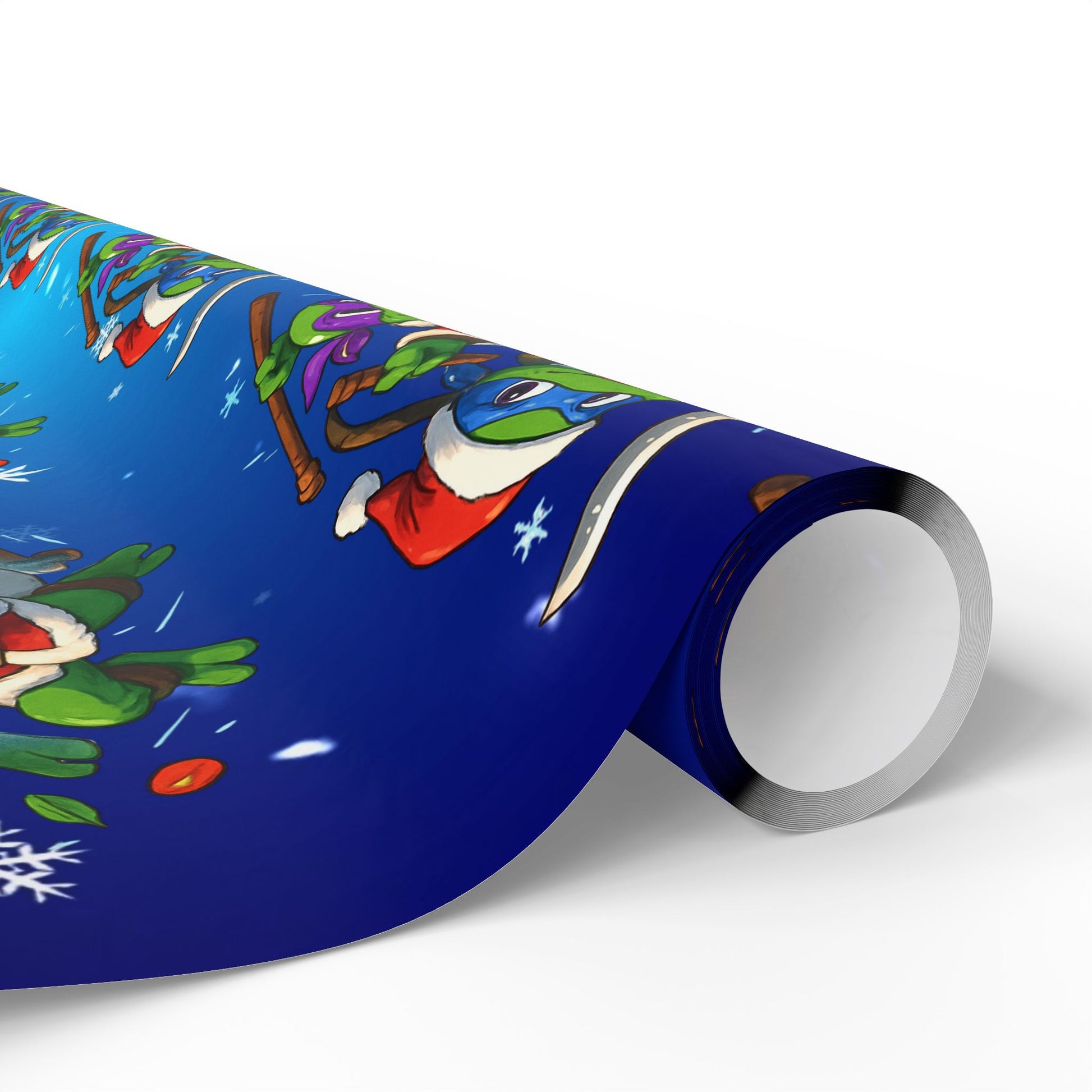 Christmas Frog Wrapping Paper – Festive Holiday Gift Wrap with Snowflakes