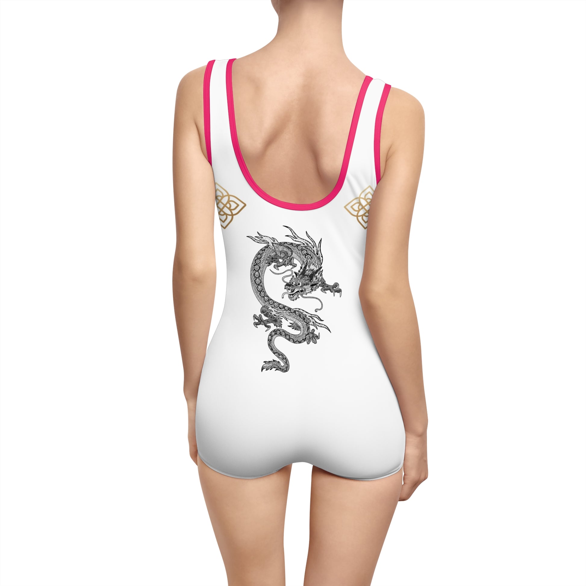 Women's Vintage Butterfly & Dragon Swimsuit
