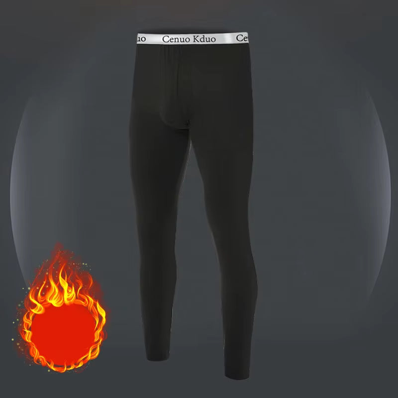 2025 New Men'S Tight Sports Pants Slim Pants Autumn and Winter Thermal Pants Plush High Stretch Quick Drying Compression Pants