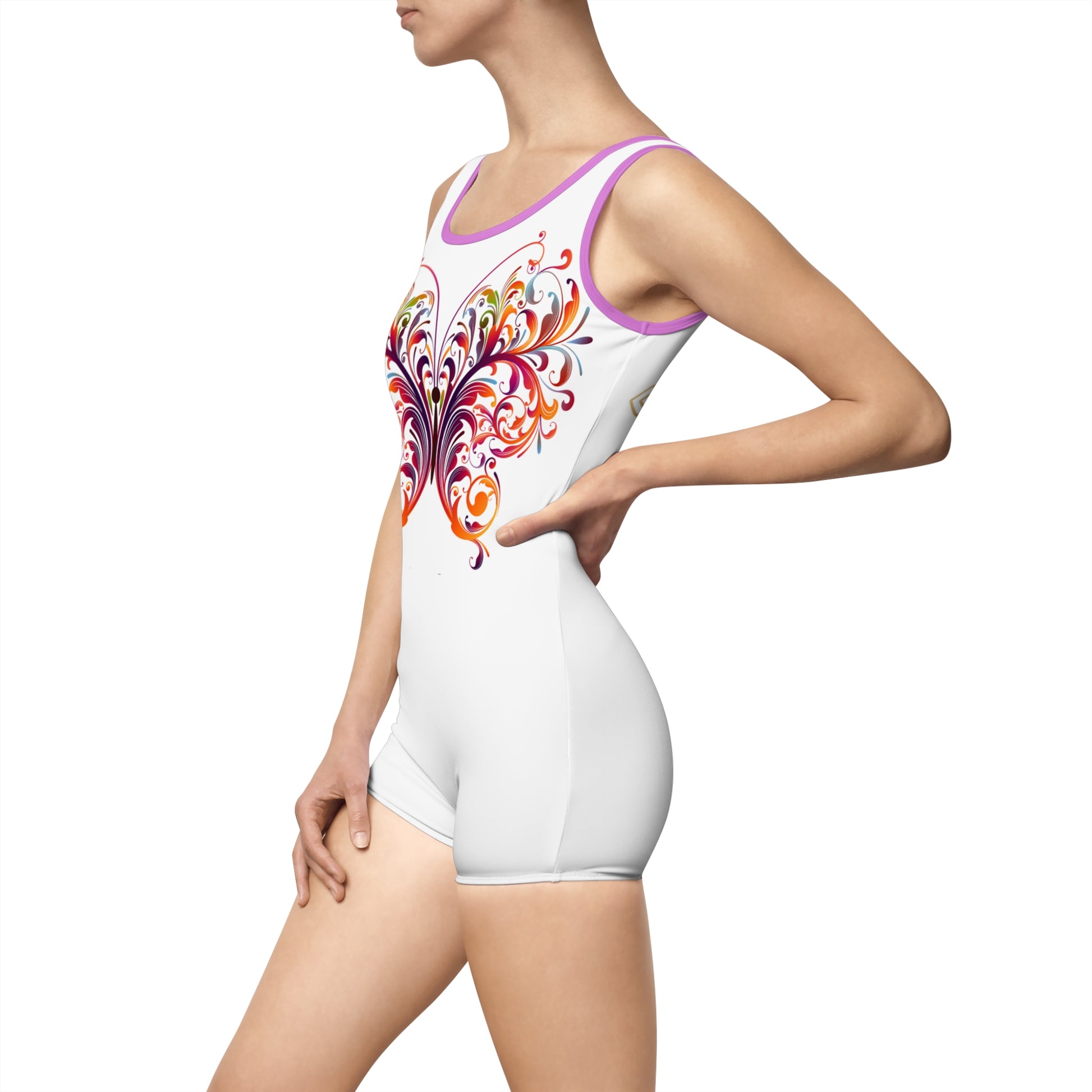 Women's Vintage Butterfly & Dragon Swimsuit