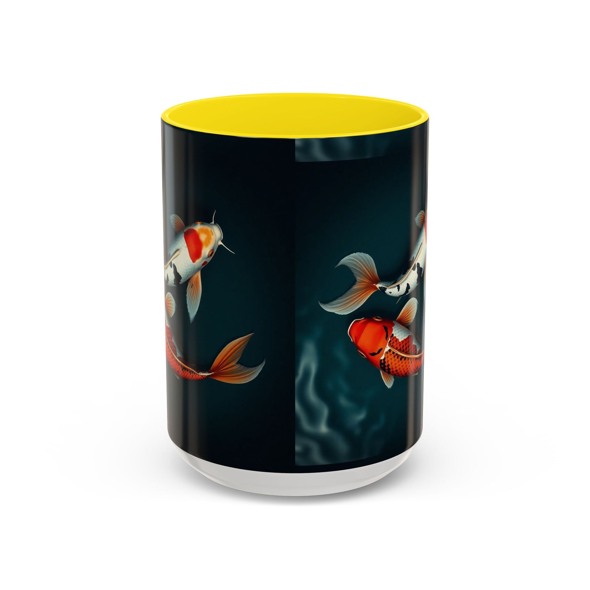 Koi Fish Accent Coffee Mug, Artistic Drinkware, Tea Lover Gift, Unique Home Decor, Birthday Present, Zen Coffee Cup