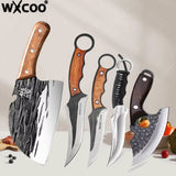 Juego de cuchillos multiusos hechos a mano de la marca WXCOO para chefs profesionales, hogar