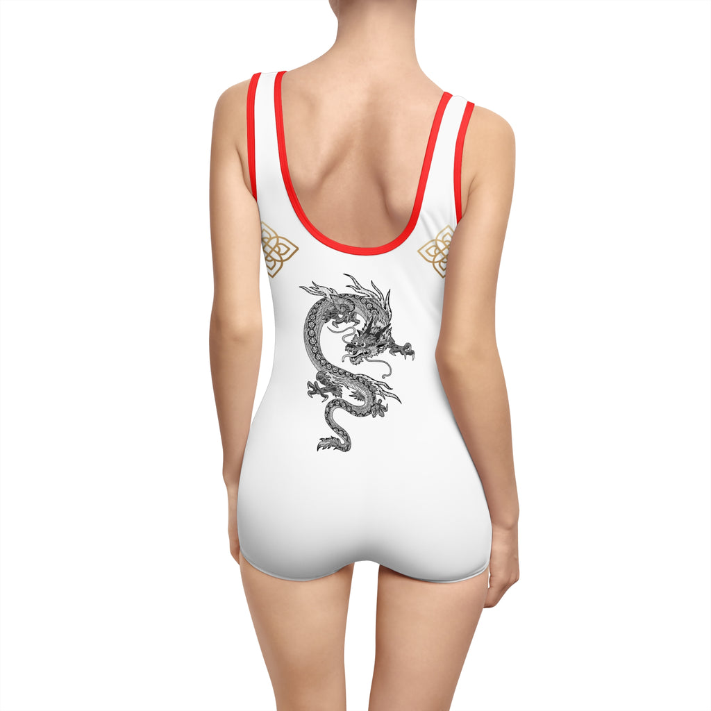 Women's Vintage Butterfly & Dragon Swimsuit