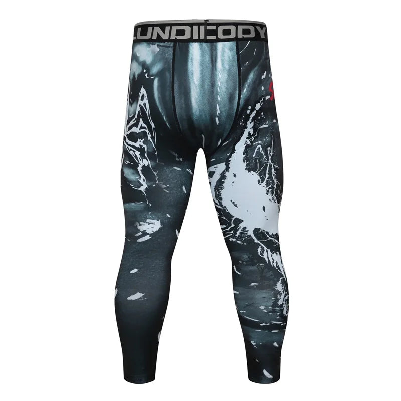 Rashguard shirt and pants for MMA, BJJ, fitness, boxing, Muay Thai, and kickboxing.