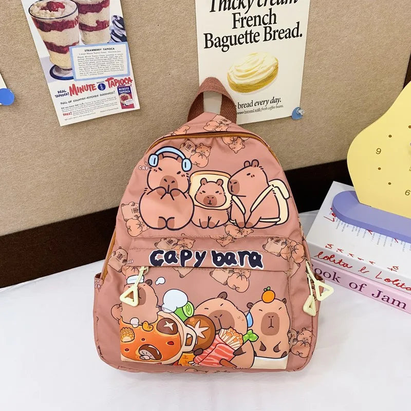 Mochila de capibara de gran capacidad, de nailon, ultraligera, para el regreso a clases.