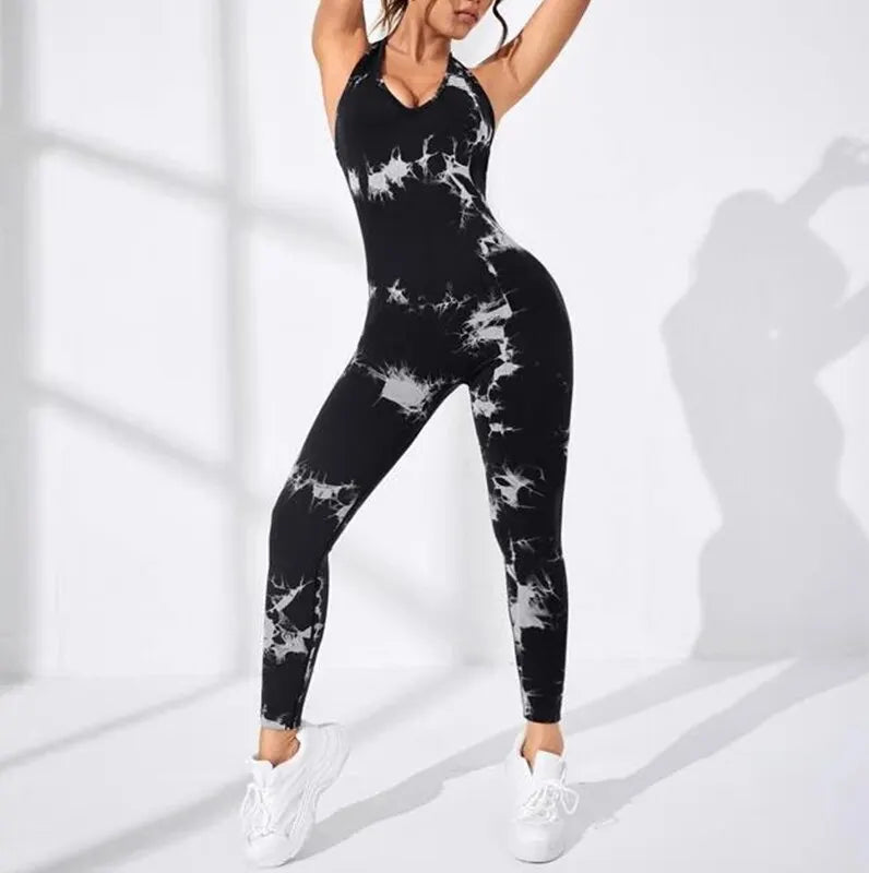 Women's Backless Slim Fit Sports Jumpsuit