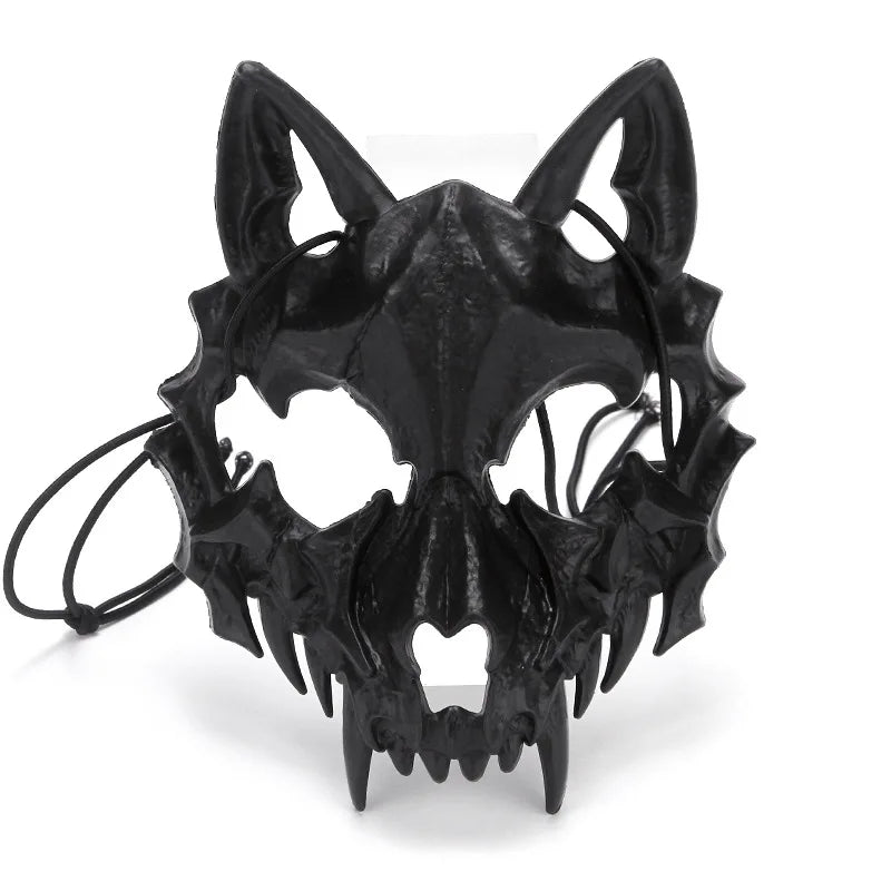 Mystical mask, half-face mask, because the dragon god, the fierce tiger, the night, the fork, the tengu man, Kiuby skull fangs, wolf mask, performance skull masks