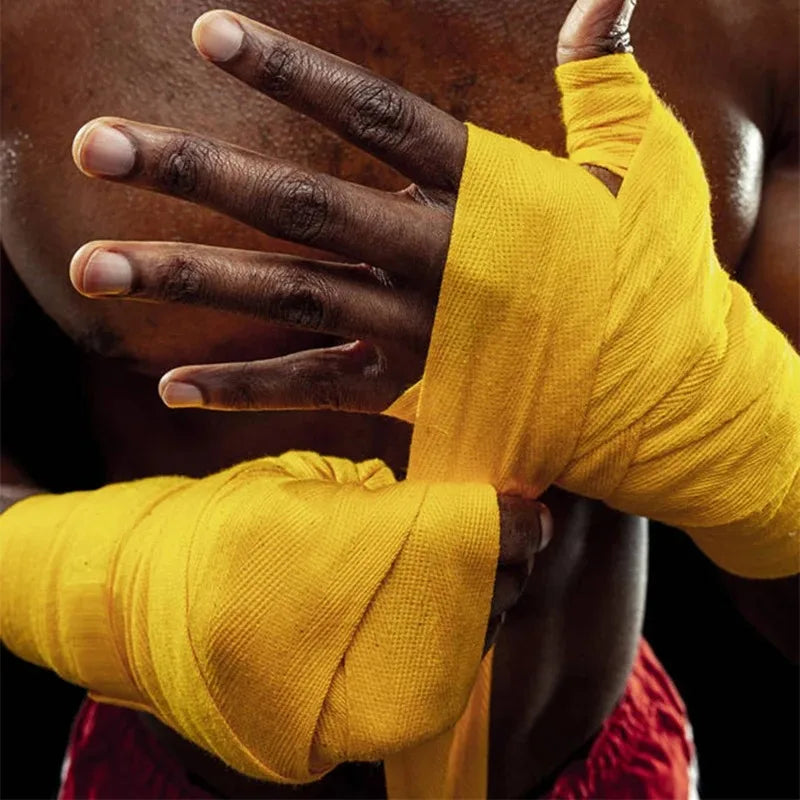 1 Pair Boxing Bandage Cotton Elastic Bandage Sanda Muay Thai Karate Sports Fist Bandage Gym Fitness Wrist Hand Wrapss Protector