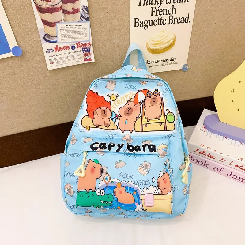 Mochila de capibara de gran capacidad, de nailon, ultraligera, para el regreso a clases.