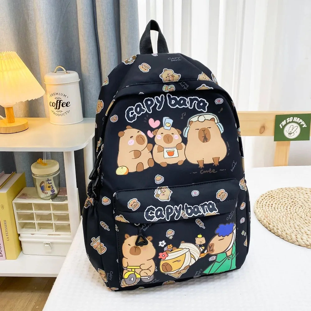 Mochila de capibara de gran capacidad, de nailon, ultraligera, para el regreso a clases.