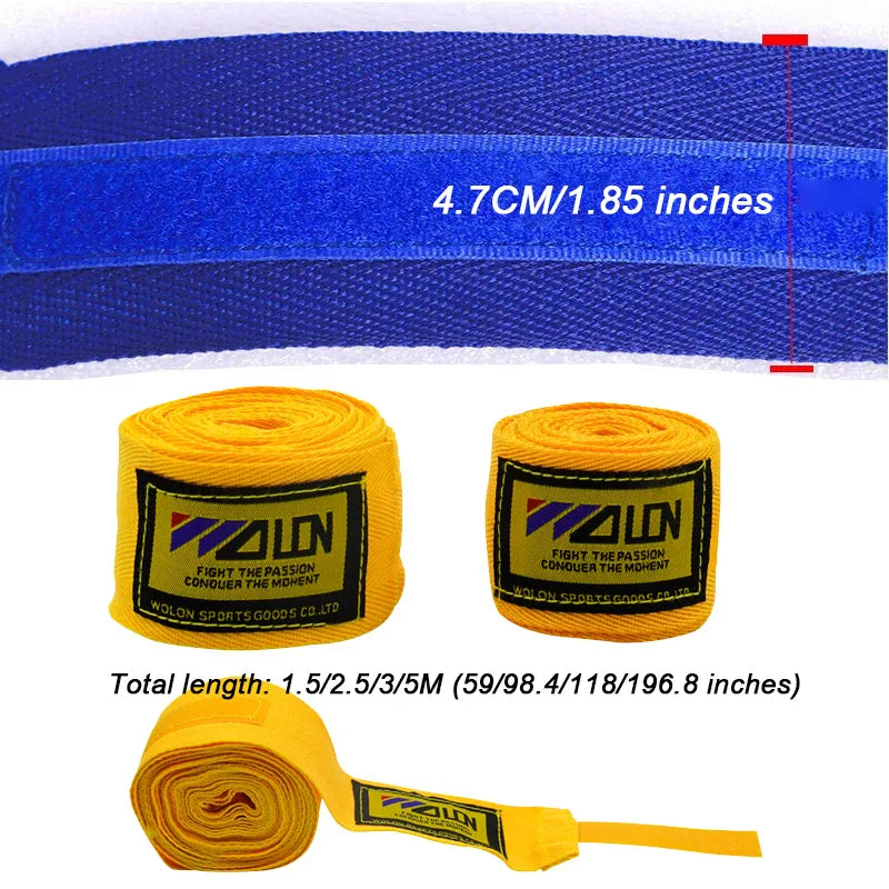 1 Pair Boxing Bandage Cotton Elastic Bandage Sanda Muay Thai Karate Sports Fist Bandage Gym Fitness Wrist Hand Wrapss Protector