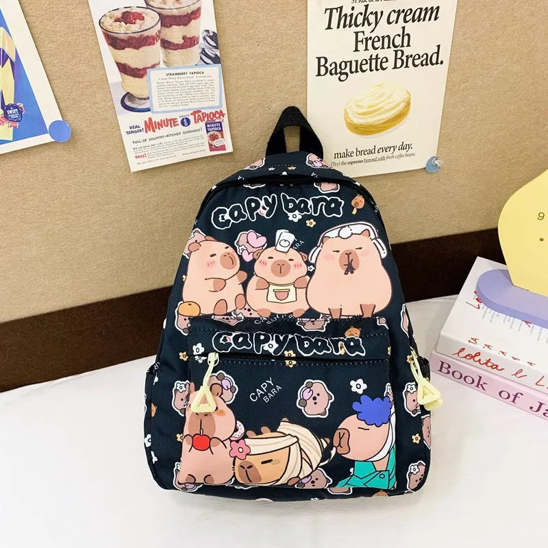 Mochila de capibara de gran capacidad, de nailon, ultraligera, para el regreso a clases.
