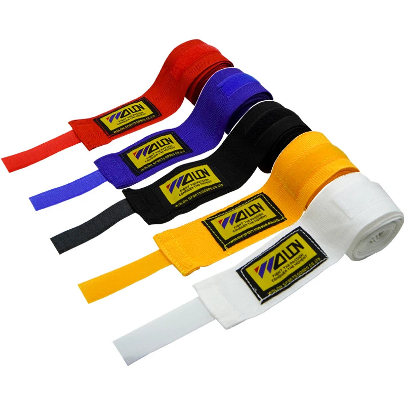 1 Pair Boxing Bandage Cotton Elastic Bandage Sanda Muay Thai Karate Sports Fist Bandage Gym Fitness Wrist Hand Wrapss Protector