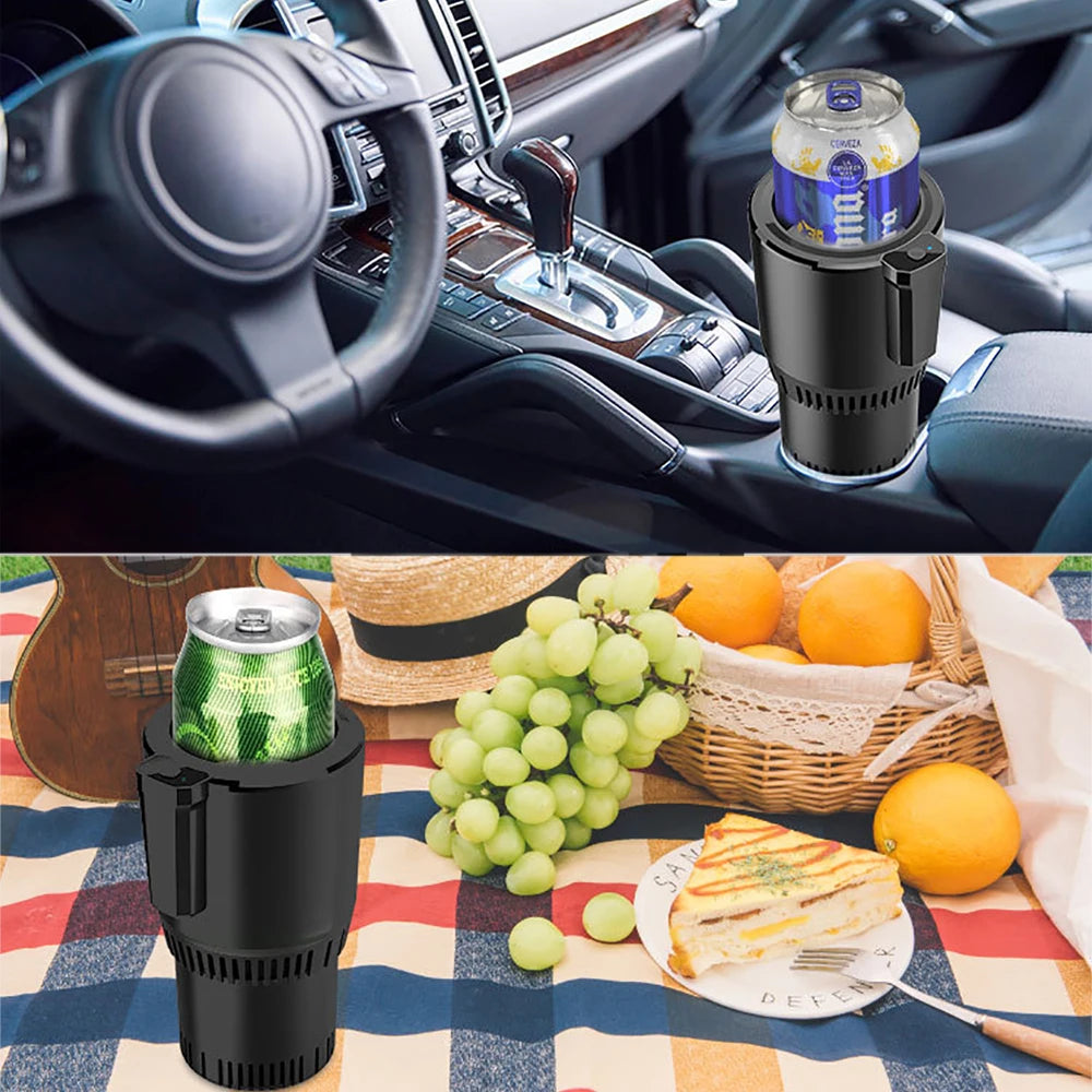2-in-1 Car Cup Warmer, 12V Smart Touch Screen Car Cup Warmer and Cooler, Office Cup Holder for Car Travel. auto