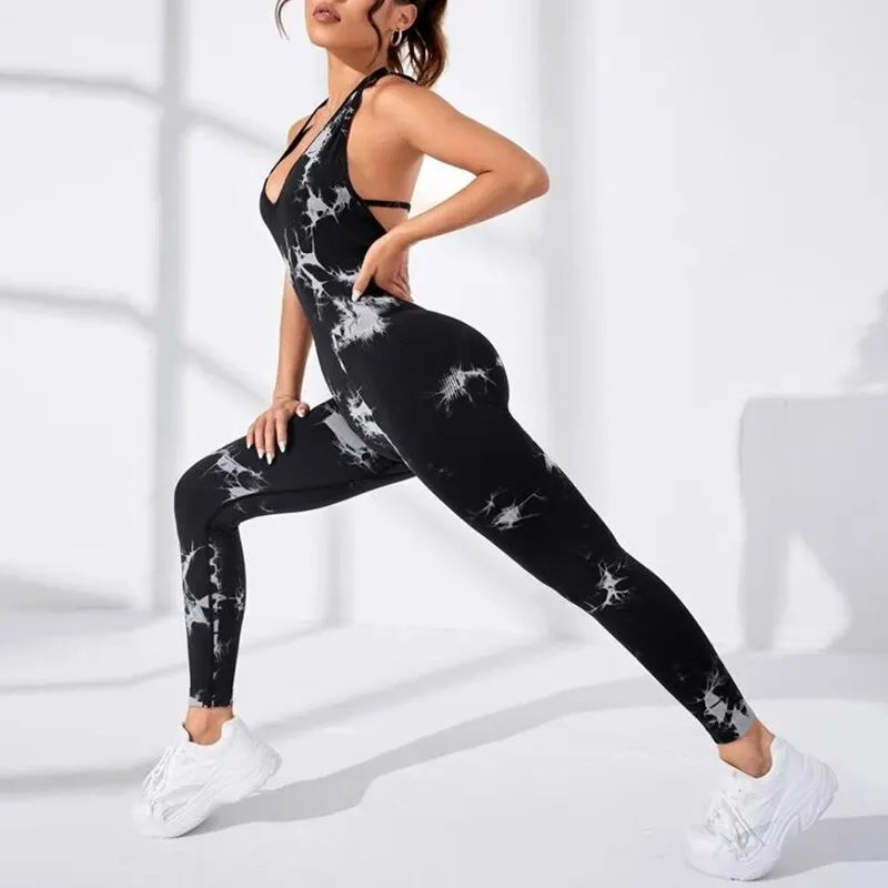 Women's Backless Slim Fit Sports Jumpsuit
