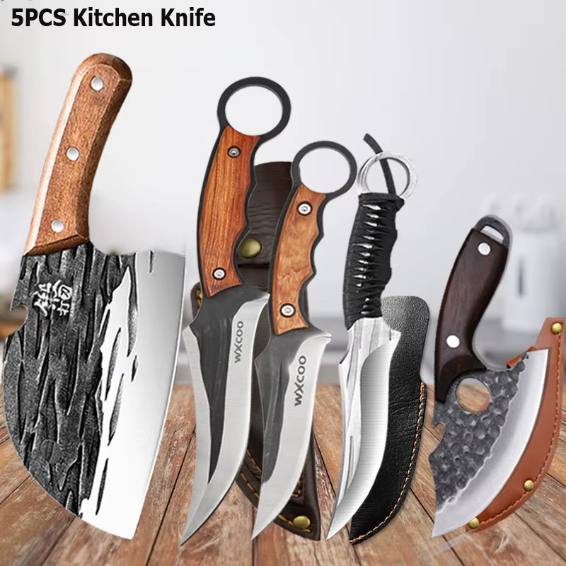 WXCOO brand multipurpose handmade knife set for professional chefs