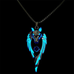 Native Wolf Head Pendant Necklace Men and Women