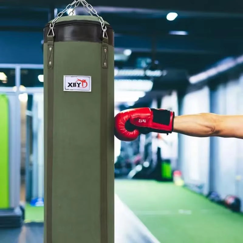 Punching bag, made of super-tough 60/80/100 cm Oxford military fabric, with sponge, for indoor and outdoor hanging, with chain.